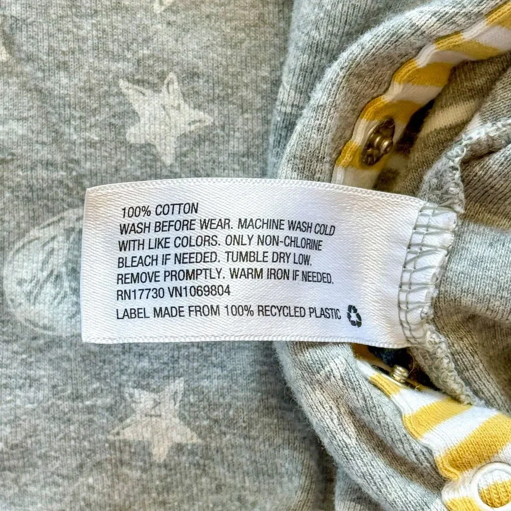 4/$10 - Cloud Island Cotton Button Up Baby Footie with Hat | 0-3 Months